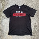 画像: 【L】I'm Always Right 両面プリントTシャツ ブラック 黒■ビンテージ オールド レトロ アメリカ古着 コットン DELTA