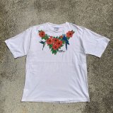 画像: 【XL】90s PROWEIGHT オウム プリントTシャツ ホワイト 白■ビンテージ オールド アメリカ古着 コットン 花 鳥 シングルステッチ