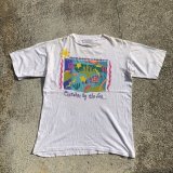 画像: 【L/XL】90s CHEROKEE SEA 魚 プリントTシャツ 白■ビンテージ オールド レトロ アメリカ古着 コットン シングルステッチ アート