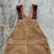 画像2: 【W34】70s carhartt 山ポケ ブラウンダック オーバーオール■ビンテージ オールド レトロ アメリカ古着 カーハート プリントタグ  (2)