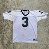 画像: 【XL】90s USA製 champion メッシュ フットボール ゲームシャツ Tシャツ 白■ビンテージ オールド レトロ アメリカ古着 チャンピオン