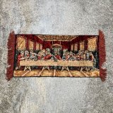 画像: 【48cm×99cm】キリスト 最後の晩餐 ベロア マット ラグ タペストリー■ビンテージ アンティーク オールド レトロ インテリア 絨毯 