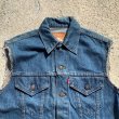 画像3: 【XS/S 36】USA製 Levi's 70505 カットオフ デニムベスト■ビンテージ オールド レトロ アメリカ古着 アメリカ製 リーバイス ジージャン (3)