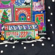 画像4: 【L/XL】90s クリスマス サンタクロース プリントスウェット ブラック 黒■ビンテージ オールド アメリカ古着 ラグラン トレーナー (4)