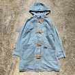 画像1: 【L/XL】DENIM&Co. デニム ダッフルコート ジャケット アイスブルー■ビンテージ オールド レトロ アメリカ古着 ジージャン  (1)