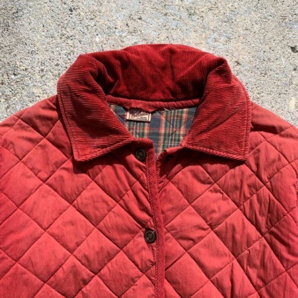 画像2: 【M】Woolrich 裏地付き キルティングジャケット 赤系 無地■ビンテージ オールド アメリカ古着 ウールリッチ レディース (2)