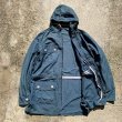 画像8: 【XL】Barbour ナイロン×コットン ジャケット パーカー 青■ビンテージ オールド レトロ ヨーロッパ古着 バブアー 難有り (8)