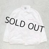 画像: 【XL/XXL】USA製 HILTON Walgreens ナイロン コーチジャケット 白■ビンテージ オールド レトロ アメリカ古着 80s