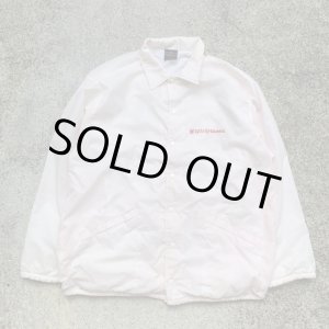 画像: 【XL/XXL】USA製 HILTON Walgreens ナイロン コーチジャケット 白■ビンテージ オールド レトロ アメリカ古着 80s