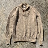 画像: 【M/L】Woolrich ショールカラー ウールニット セーター ライトベージュ ミックス■ビンテージ オールド アメリカ古着 80s ウールリッチ