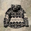 画像2: 【Ladies S】Woolrich プルオーバー ウールジャケット 白黒 総柄■ビンテージ オールド レトロ アメリカ古着 ウールリッチ パーカー (2)