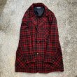 画像6: 【M/L】PENDLETON ウール アンコンジャケット 赤黒チェック■ビンテージ オールド レトロ アメリカ古着 ペンドルトン テーラード 50s-60s (6)