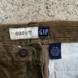 画像4: 【W31】GAP 2タック 太畝コーデュロイパンツ ブラウン 茶系■ビンテージ オールドギャップ アメリカ古着 ワイドストレート (4)