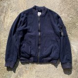 画像: 【M/L】2000s GAP ジップアップ ウールジャケット ネイビー 紺無地■ビンテージ オールドギャップ アメリカ古着 MA-1タイプ Y2K