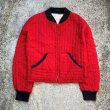 画像1: 【M/L】TOWNCRAFT ジップアップ キルティングジャケット レッド 赤■ビンテージ オールド アメリカ古着 ライナー 60s タウンクラフト (1)