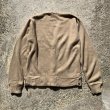 画像6: 【M/L】60s Sportswear レザーパッチ アクリルニット カーディガン ベージュ■ビンテージ オールド レトロ アメリカ古着 セーター (6)