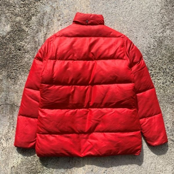 画像2: 【M】Woolrich リップストップ グースダウンジャケット 赤■ビンテージ オールド レトロ アメリカ古着 70s/80s USA製 ウールリッチ (2)