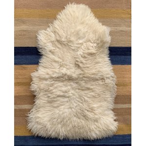 画像: 【75cm×46cm】IKEA RENS ムートンラグ マット 白■インテリア マット シープスキン 敷物 羊毛 毛皮 No.3