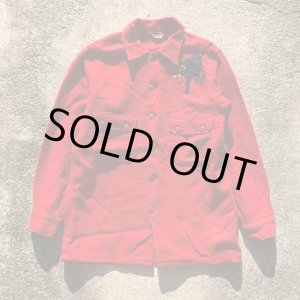 画像: 【XL】60s BSA ボーイスカウト ワッペン付き ウールシャツジャケット レッド 赤■ビンテージ オールド レトロ アメリカ古着 動物