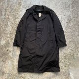 画像: 【M/L 40S】80s 米軍実物 ステンカラーコート ジャケット ブラック 黒■ビンテージ オールド アメリカ古着 ミリタリー ライナー付き