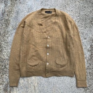 画像: 【L/XL】Cladesmore ウール カーディガン ベージュ■ビンテージ オールド レトロ アメリカ古着 ニット セーター 70s