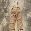 画像8: 【W30 キッズ or レディース】carhartt ブラウンダック オーバーオール■ビンテージ オールド レトロ アメリカ古着 カーハート 山ポケ (8)