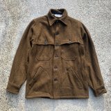 画像: 【XS/S】70s-80s USA製 Woolrich ウールシャツジャケット 茶色■ビンテージ オールド レトロ アメリカ古着 ウールリッチ ダブルマッキーノ