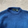 画像3: 【XL】MARC LEWIS ケーブル編み セーター ブルー 青■ビンテージ オールド レトロ アメリカ古着 80s ウール ニット (3)