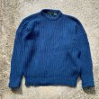 画像1: 【XL】MARC LEWIS ケーブル編み セーター ブルー 青■ビンテージ オールド レトロ アメリカ古着 80s ウール ニット (1)