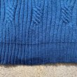 画像5: 【XL】MARC LEWIS ケーブル編み セーター ブルー 青■ビンテージ オールド レトロ アメリカ古着 80s ウール ニット (5)
