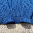 画像7: 【XL】MARC LEWIS ケーブル編み セーター ブルー 青■ビンテージ オールド レトロ アメリカ古着 80s ウール ニット (7)