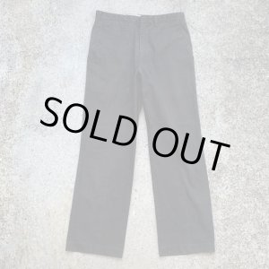 画像: 【W30】J.CREW ノータック チノパン ブラック 黒無地■ビンテージ オールド レトロ アメリカ古着 ジェイクルー コットン チノパンツ