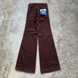 画像: 【W26(W25)】マルタ製 デッドストック WRANGLER フレアパンツ 茶■ビンテージ ヨーロッパ古着 70s ラングラー ベルボトム バギー