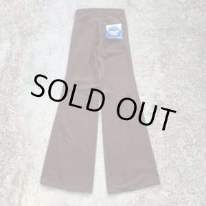 画像: 【W26(W25)】マルタ製 デッドストック WRANGLER フレアパンツ 茶■ビンテージ ヨーロッパ古着 70s ラングラー ベルボトム バギー