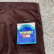 画像2: 【W26(W25)】マルタ製 デッドストック WRANGLER フレアパンツ 茶■ビンテージ ヨーロッパ古着 70s ラングラー ベルボトム バギー (2)