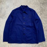 画像: 【M/L】forglos HBT ユーロワーク ジャケット ブルー 青系■ビンテージ オールド レトロ ヨーロッパ古着 カバーオール コットン ドイツ