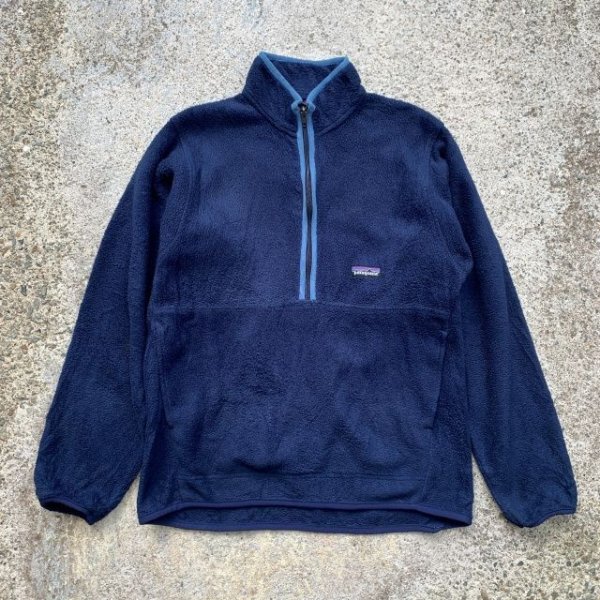 画像1: 【S or Ladies】2000s Y2K patagonia ハーフジップ シンチラフリース ネイビー■ビンテージ オールド アメリカ古着 パタゴニア レディース (1)