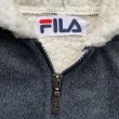 画像4: 【L/XL】FILA ジップアップ 裏ボア フリースジャケット ダークグレー■ビンテージ オールド アメリカ古着 90s フィラ パーカー (4)