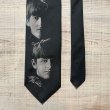 画像3: 【幅 9.3cm】USA製 THE BEATLES ポリエステル ネクタイ ブラック 黒■ビンテージ オールド レトロ アメリカ古着 ビートルズ バンド (3)