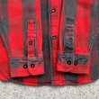 画像8: 【M】PINE GROVE コットン ヘビーネルシャツ 赤黒 ブロックチェック■ビンテージ オールド レトロ アメリカ古着 80s-90s フェード (8)