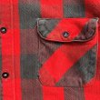 画像4: 【M】PINE GROVE コットン ヘビーネルシャツ 赤黒 ブロックチェック■ビンテージ オールド レトロ アメリカ古着 80s-90s フェード (4)