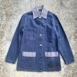 画像1: 【XS or Ladies】SALE!! Salmar デニムジャケット カバーオール ツートーン 切替■ビンテージ アメリカ古着 70s USA製 レディース (1)