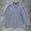 画像1: 【M/L】SALE!! DENIM&Co シアサッカー ボックス 長袖シャツ M-L マルチストライプ 白■ビンテージ オールド アメリカ古着 90s レディース  (1)