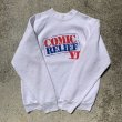 画像4: 【L/XL】90s USA製 COMIC RELIEF 6 プリントスウェット 白■ビンテージ オールド アメリカ古着 フルーツ コミックリリーフ トレーナー (4)