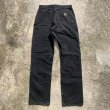 画像7: 【W34】USA製 carhartt ダック地 ダブルニー ペインターパンツ ブラック 黒■ビンテージ オールド アメリカ古着 90s カーハート No.88 (7)