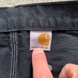 画像6: 【W34】USA製 carhartt ダック地 ダブルニー ペインターパンツ ブラック 黒■ビンテージ オールド アメリカ古着 90s カーハート No.88 (6)