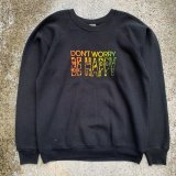 画像: 【L】SALE!! 80s-90s DON'T WORRY BE HAPPY プリントスウェット ブラック 黒■ビンテージ オールド レトロ アメリカ古着 トレーナー