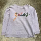 画像: 【M レディース】SALE!! USA製 GUESS プリントスウェット ライトグレー■ビンテージ オールド レトロ アメリカ古着 90s ゲス 短丈 