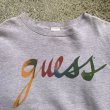 画像2: 【M レディース】SALE!! USA製 GUESS プリントスウェット ライトグレー■ビンテージ オールド レトロ アメリカ古着 90s ゲス 短丈  (2)