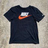 画像: 【S/M】SALE!! NIKE プリントTシャツ ブラック 黒■ビンテージ オールド レトロ アメリカ古着 ナイキ スウォッシュ ロゴ レディース